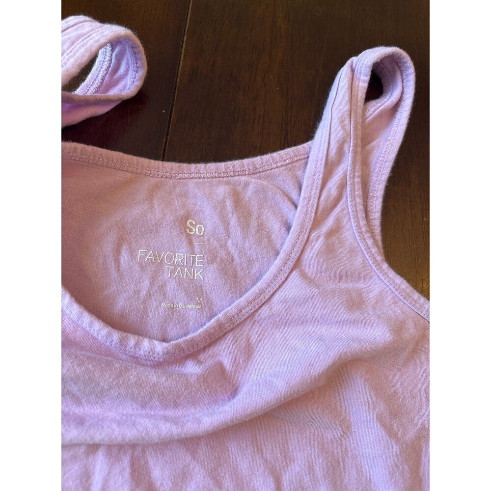 Tank top tunic wide strap scoopneck lavender purple cotton stretchy layering new